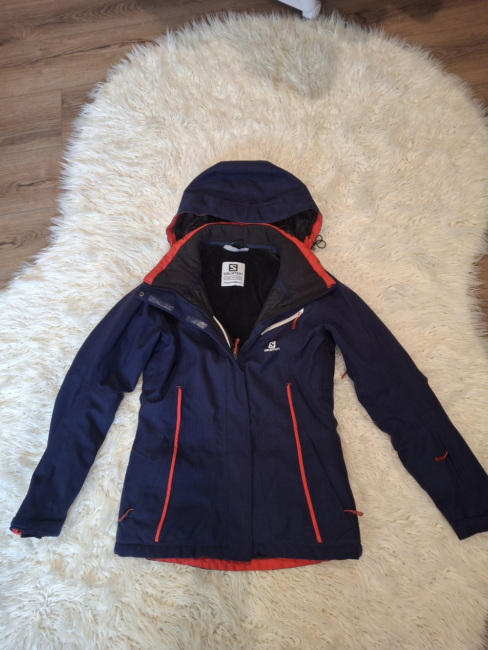 Salomon Women's Navy Jacket with Red Accents